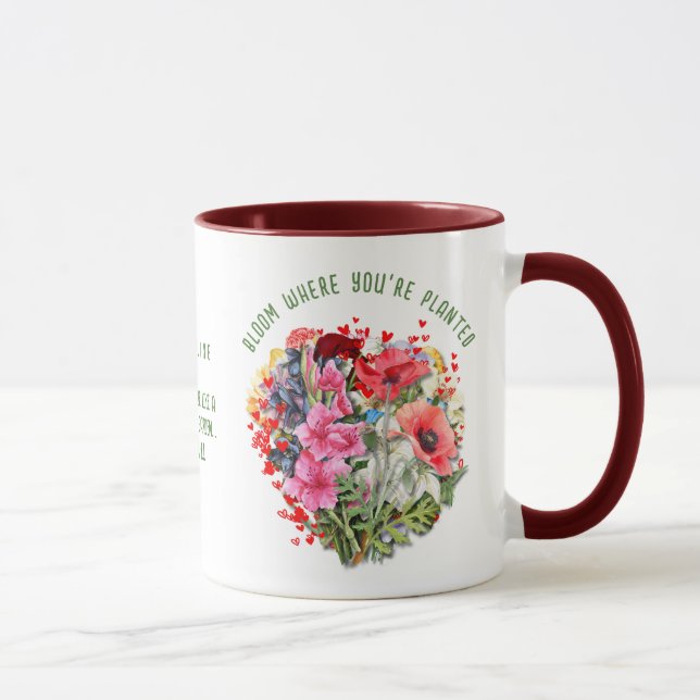 Mug Christian BLOOM OÙ VOUS ÊTES PLANTÉ Plante Floral (Droite)