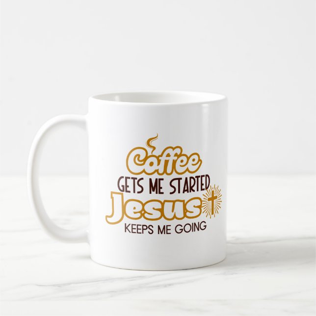 Mug Christian Cote Coffee Me Fait Commencer (Gauche)