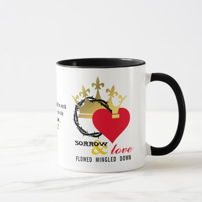 Mug Christian Crown Thorns Coeur Jésus Pâques (Droite)