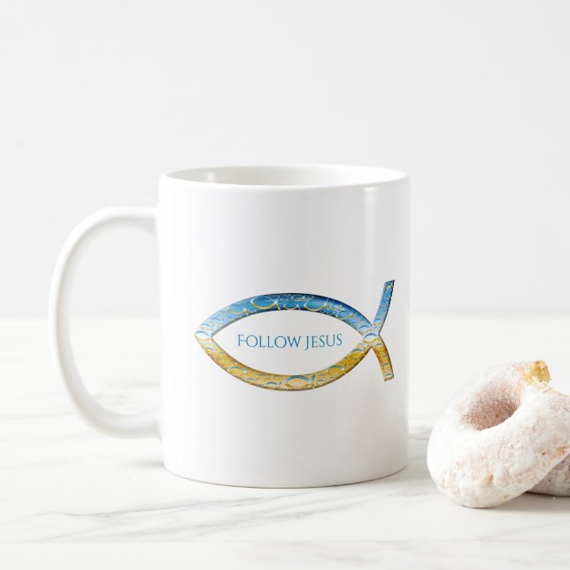 Mug Christian Fishes | Suivre Jésus (Avec donut)