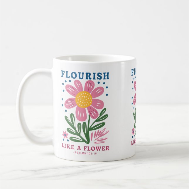 Mug Christian Flourdir comme une citation de fleur (Gauche)