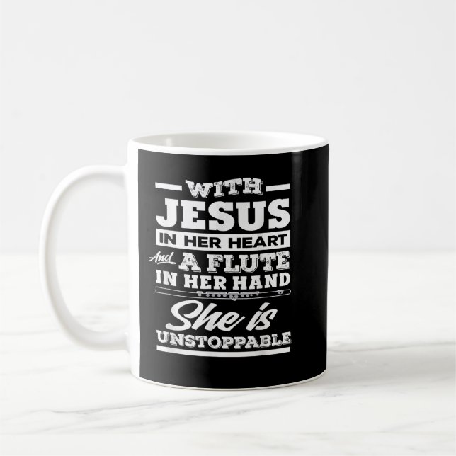 Mug Christian Flute Player Cadeau Pour Femme Fille Flu (Gauche)