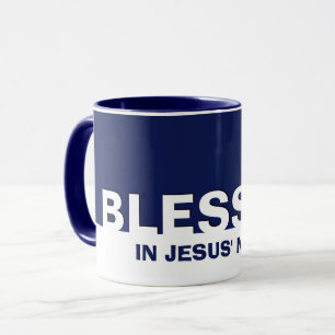 Mug Christian Navy Blue BLESSEE