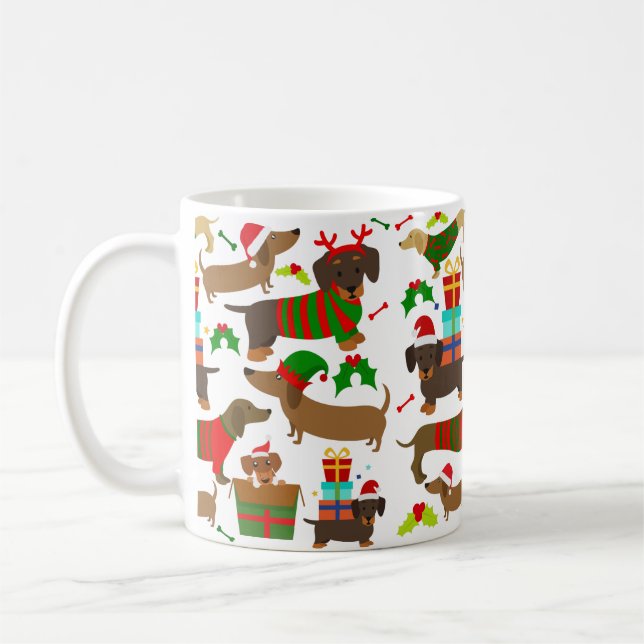 Mug Christmas Dachshund (Gauche)