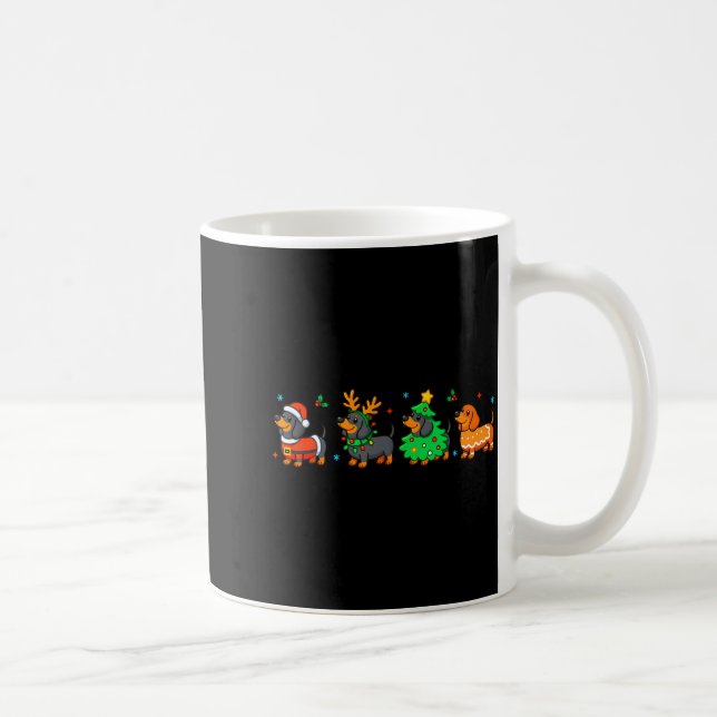 Mug Christmas Dachshund Dog Weenie Merry Woofmas Dog M (Droite)