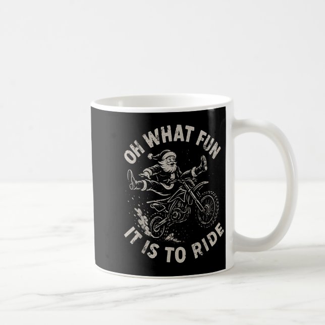 Mug Christmas Dirt Bike Santa Motocross Born To Sleigh (Droite)