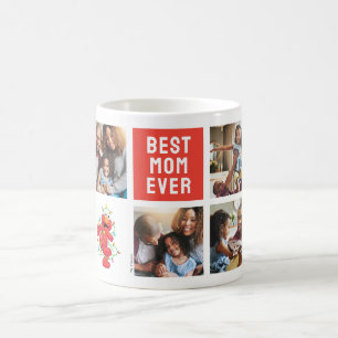 Mug Christmas Elmo   Best Mom - Photo Collage