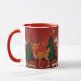 Mug Christmas fawn Tasse