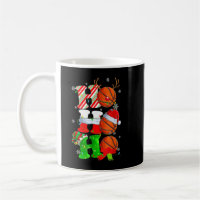 Christmas Funny Ho Ho Ho Basketball Pajama Santa L