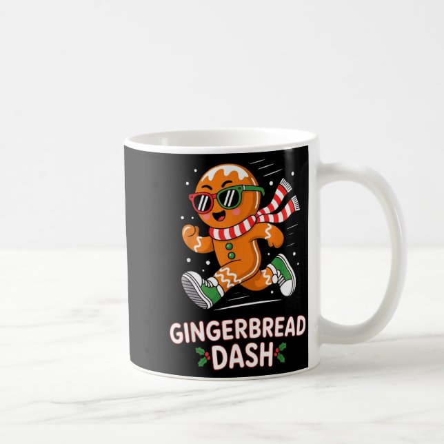 Mug Christmas Gingerbread Dash Running Runner Xmas Mar (Droite)