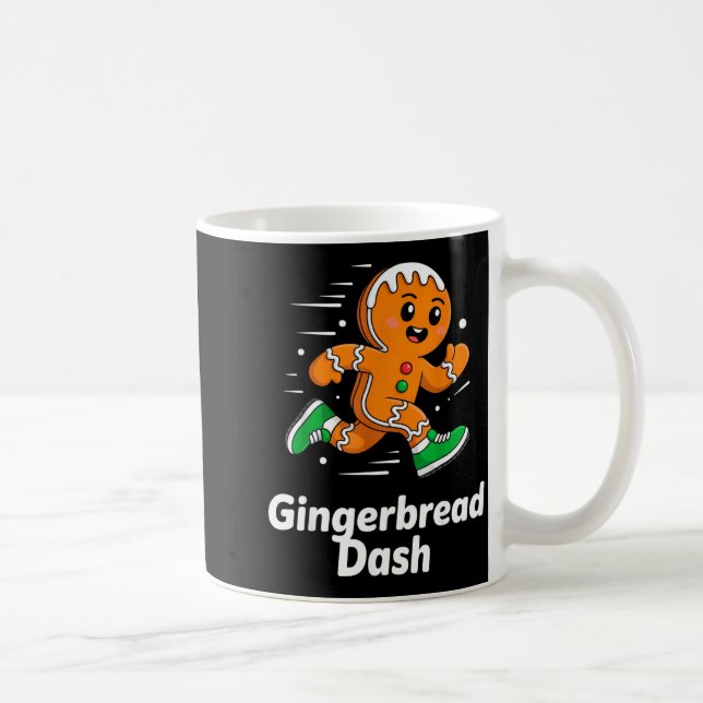 Mug Christmas Gingerbread Dash Running Runner Xmas Mar (Droite)