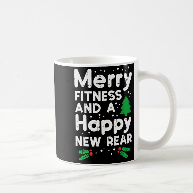 Mug Christmas Merry Fitness Happy New Rear Xmas Workou (Droite)