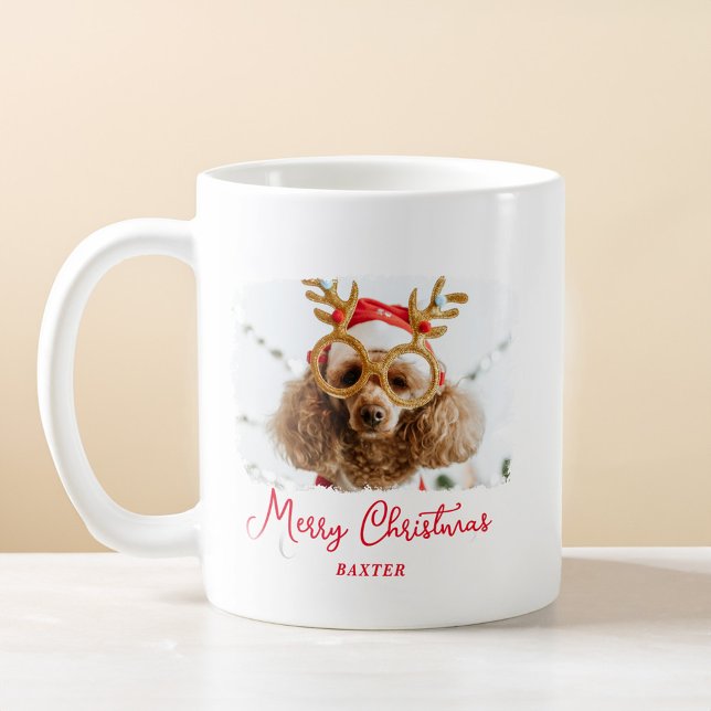 Mug Christmas mignon animal de compagnie drôle Chien c (Christmas Cute Pet Funny Puppy Naughty Dog Photo Coffee Mug)