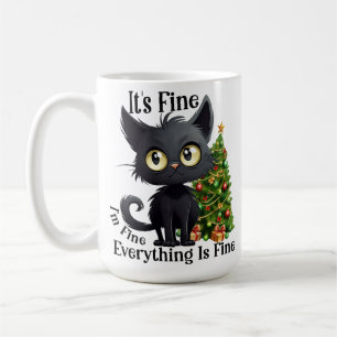 MUG CHRISTMAS NOIR FUNNY ET ARBRE