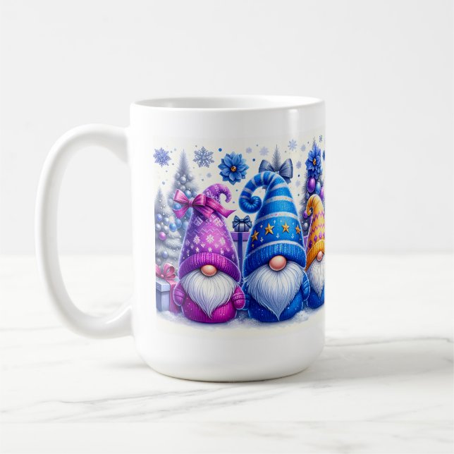 Mug Christmas Purple & Blue Gnomes (Gauche)