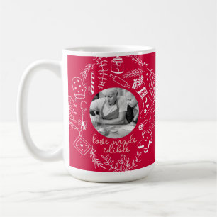 Mug Christmas Red Photo Holiday Baking Family Recette