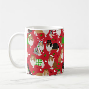 Mug Christmas Rough Collie