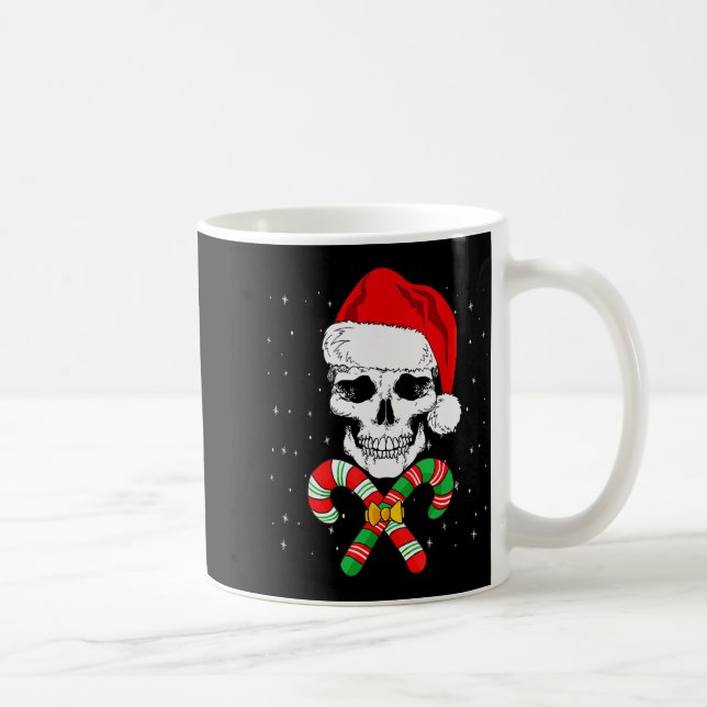 Mug Christmas Santa Skull Xmas Candy Skull Wearing San (Droite)