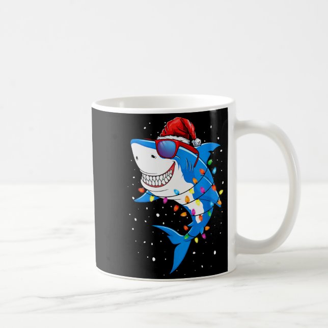 Mug Christmas Shark Shirt Xmas Funny Santa Shark  (Droite)