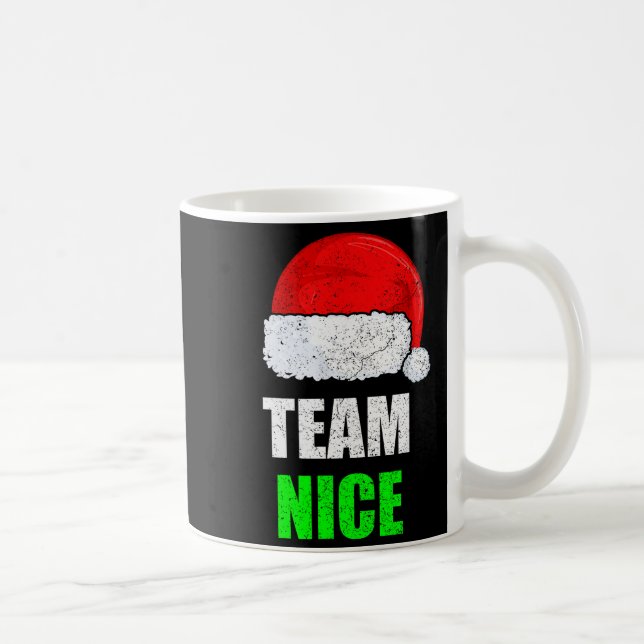 Mug Christmas Team Nice Shirt, Matching Family Pajama, (Droite)
