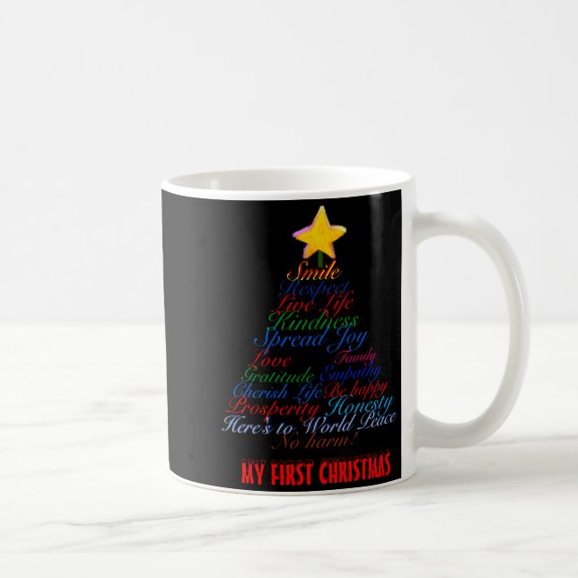 Mug Christmas Tree Tygraphy Babys First Christmas Baby (Droite)