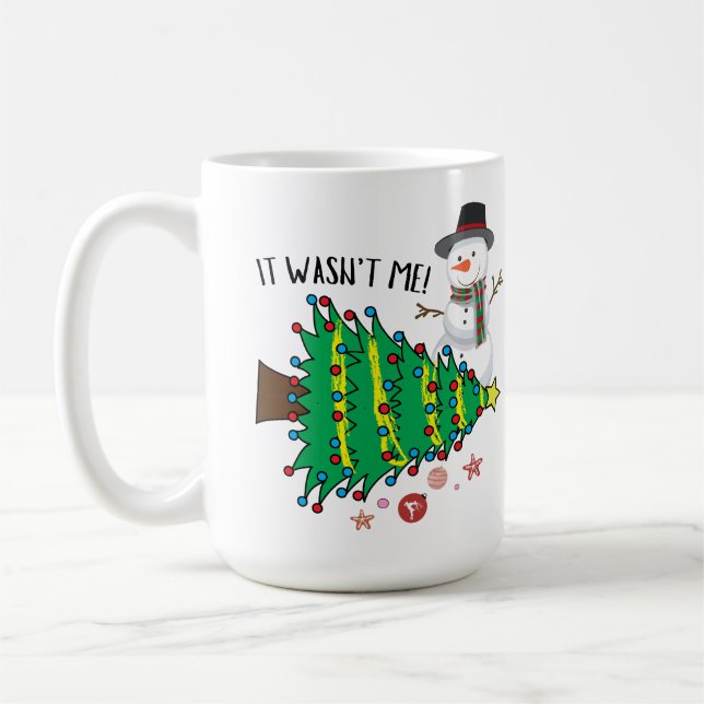 Mug Christmasn Snowmen Drôle (Gauche)