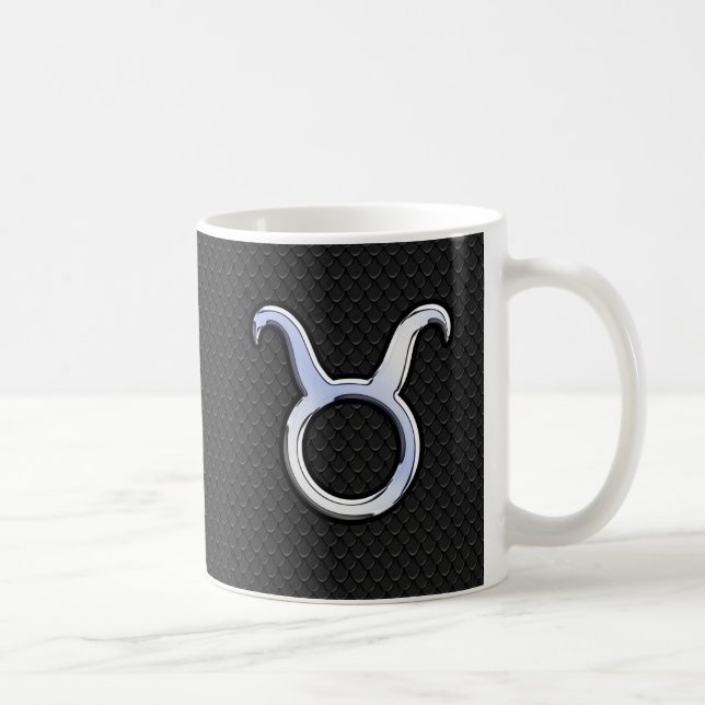 Mug Chrome Argent Comme Taurus Zodiac Panneau Décor (Droite)