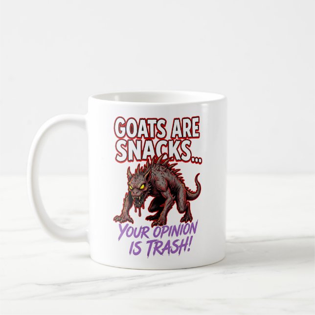 Mug Chupacabra Goats Are Snacks Funny Cryptid Humor (Gauche)