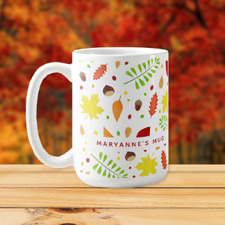 Mug Chute colorée laisse nom personnalisé
