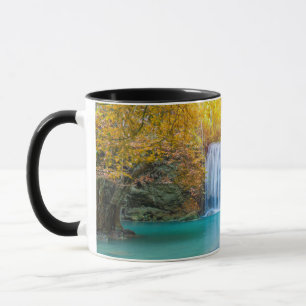 Mug Chute d'eau turquoise Jour d'automne doré