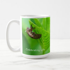 Mug Cicadas Exco Skeleton Under Leaf, Life and Science