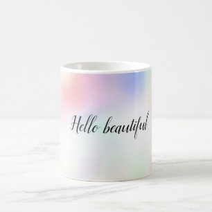 Mug Ciel arc-en-ciel rose unicorne violet