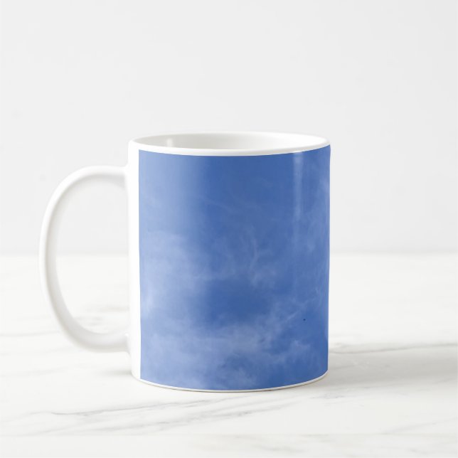 Mug ciel bleu avec de petits nuages (Gauche)