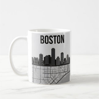 Mug Ciel de la ville de Boston Massachusetts avec cart