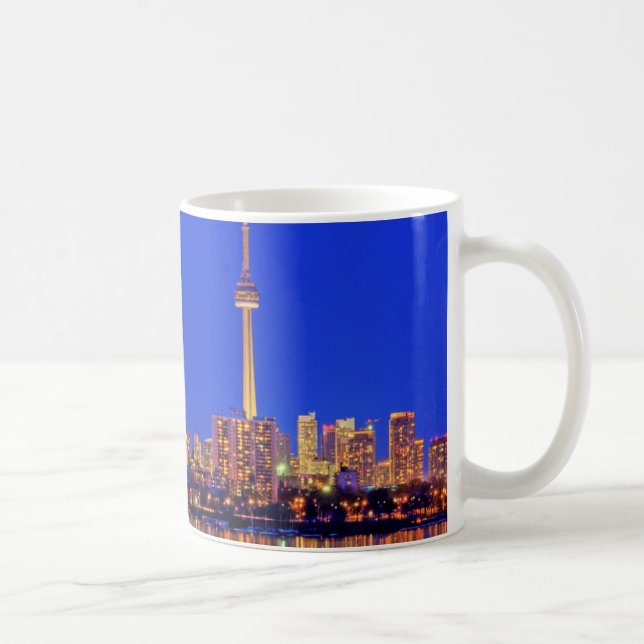 Mug Ciel du centre-ville de Toronto la nuit (Droite)