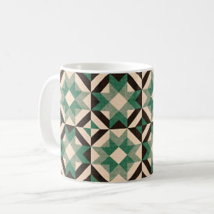 Mug Ciel plein d'étoiles - vert géométrique