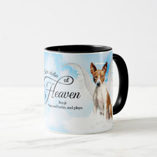 Mug Ciel pour chien ange Basenji Mémorial personnalisé