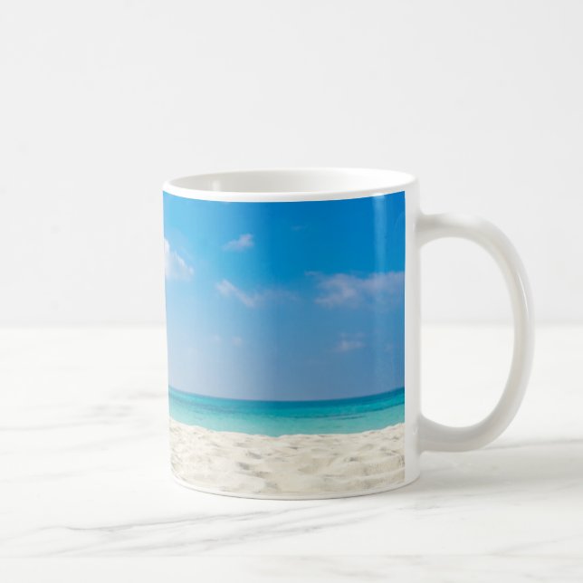 Mug Ciel tropical de sable de mer de plage et jour (Droite)