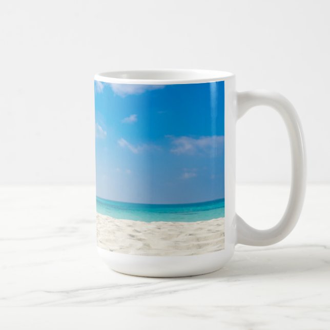 Mug Ciel tropical de sable de mer de plage et jour (Droite)