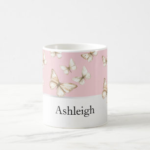 Mug Cieux Rose Pâle & Papillons