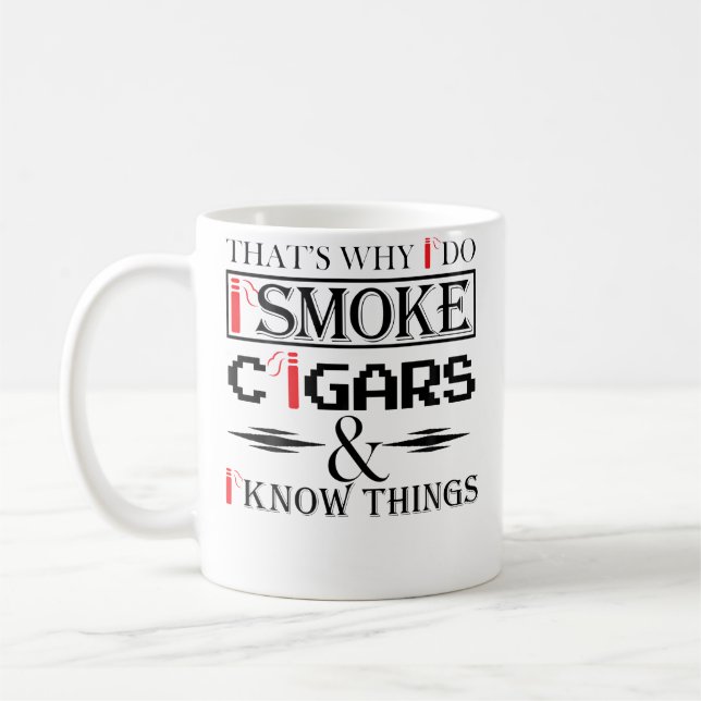 Mug Cigars s With Red Cigar Cute Smoker Men (Gauche)