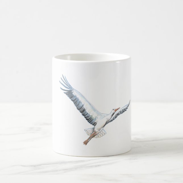 Mug cigogne blanche volant (Centre)