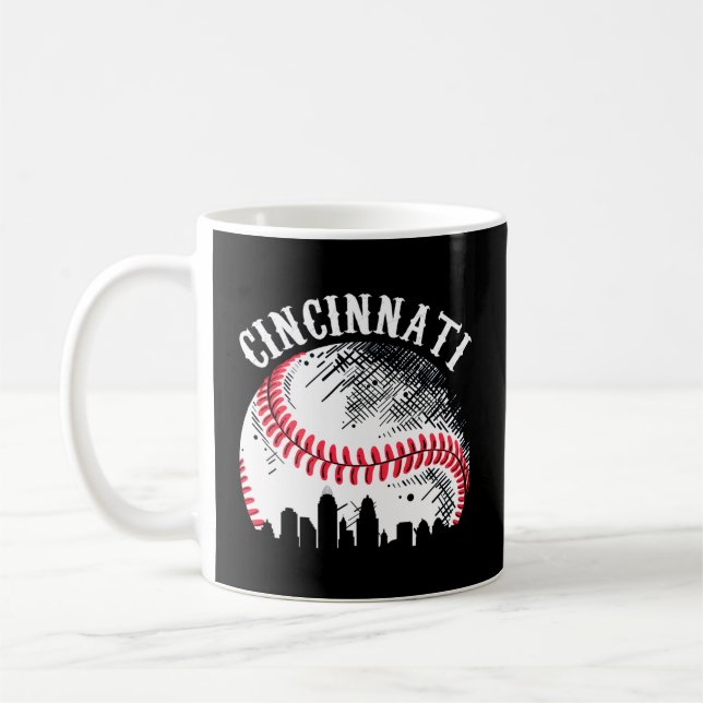 Mug Cincinnati Skyline City Baseball Rencontre À Gamed (Gauche)