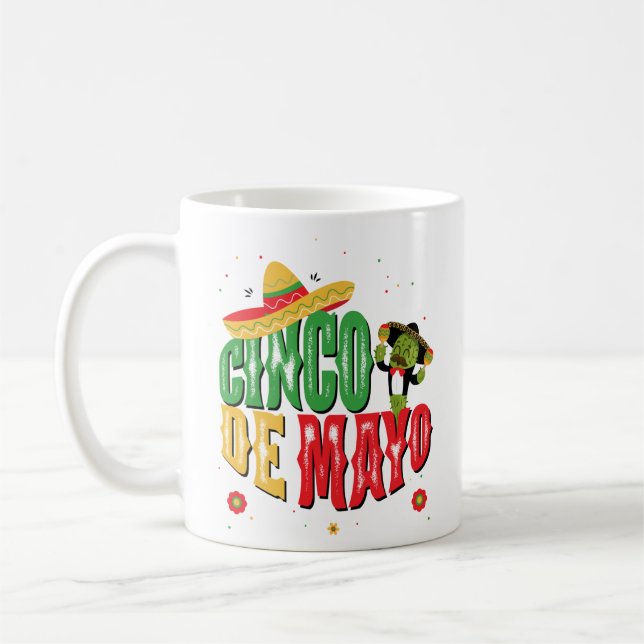 Mug Cinco De Mayo Avec Casquette Cactus Funny Cinco De (Gauche)
