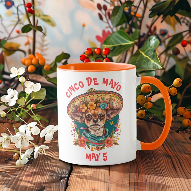 Mug Cinco de Mayo Chihuahua portant Sombrero & Serape (Créateur téléchargé)