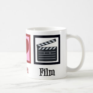Mug Cinéaste mignon de film d'amour de paix