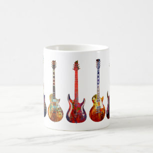 Mug Cinq guitares colorées