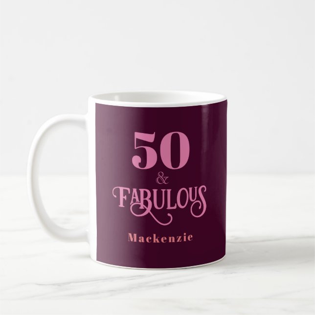 Mug Cinquante et fabuleuse Bourgogne personnalisée (Gauche)