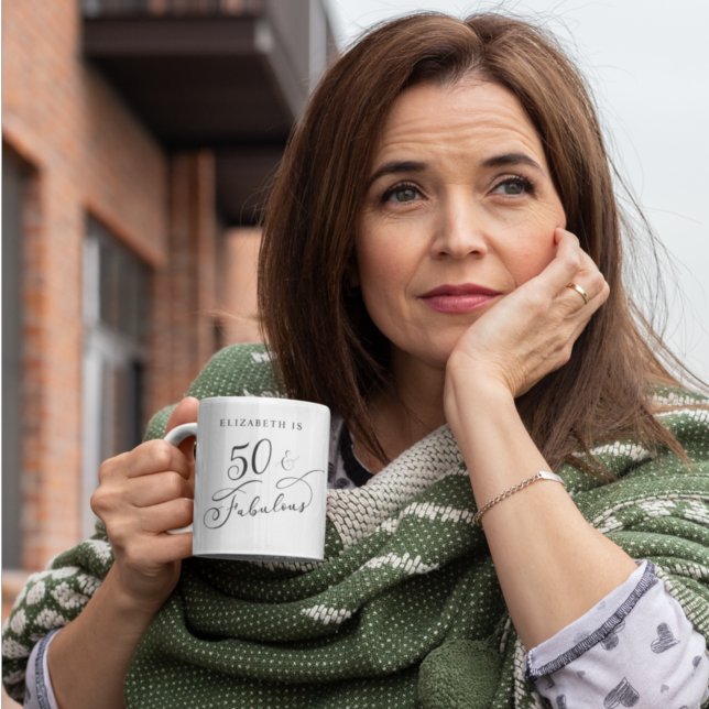 Mug Cinquante fabuleux 50e anniversaire personnalisé (Créateur téléchargé)