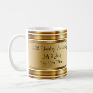 Mug Cinquantième anniversaire de mariage chic